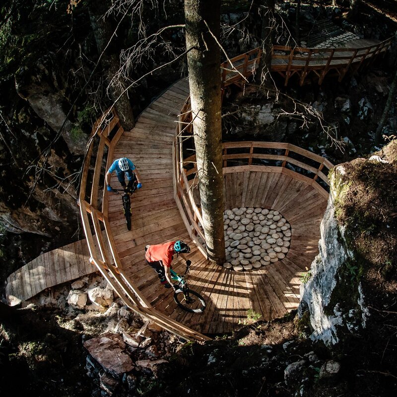 La chiocciola del trail bike Willy Wonka nel Dolomiti Paganella Bike Park | © Alex Luise, 2017