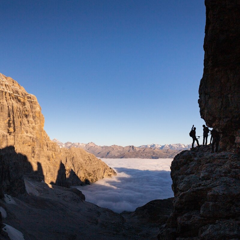 Sulle Bocchette Centrali, la via ferrata più panoramica nel cuore delle Dolomiti di Brenta | © Filippo Frizzera, 2019
