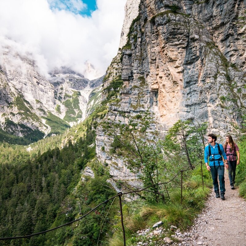 Wanderung zur Hütte Croz dell'Altissimo