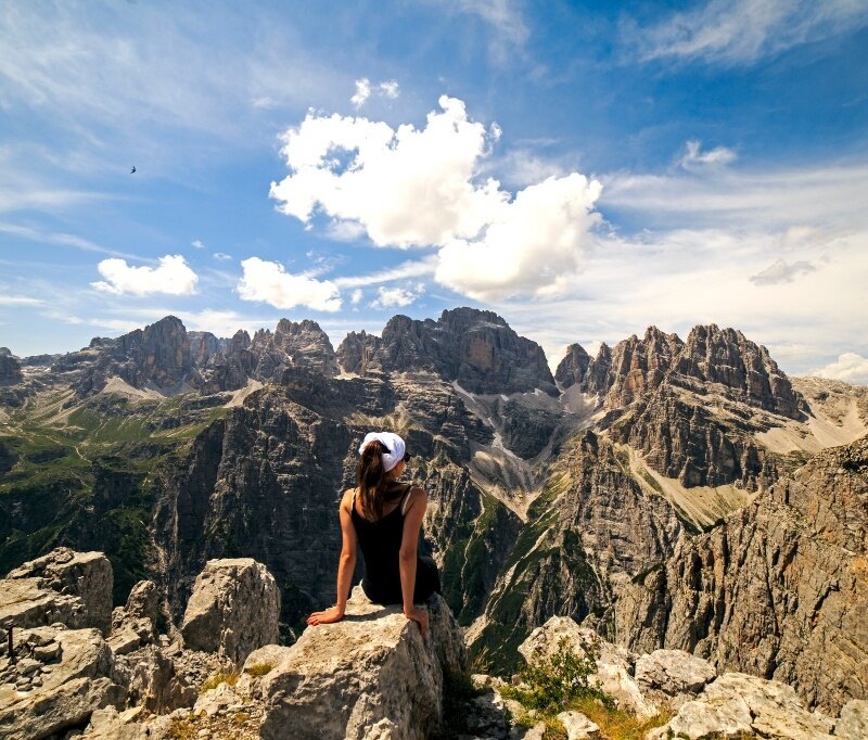 Hike to the summit Croz dell'Altissimo